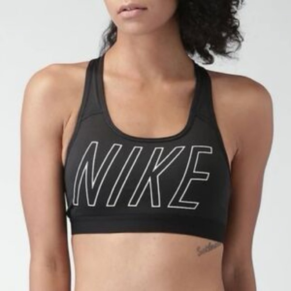 Nike Pro Dri-FIT Sports Bra Racerback Black Size Small